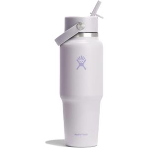 Hydro Flask Travel Water Bottle - Insulated Stainless Steel - Wide Straw Lid, Non Spill, Leakproof in 32 Oz Cloud Pink