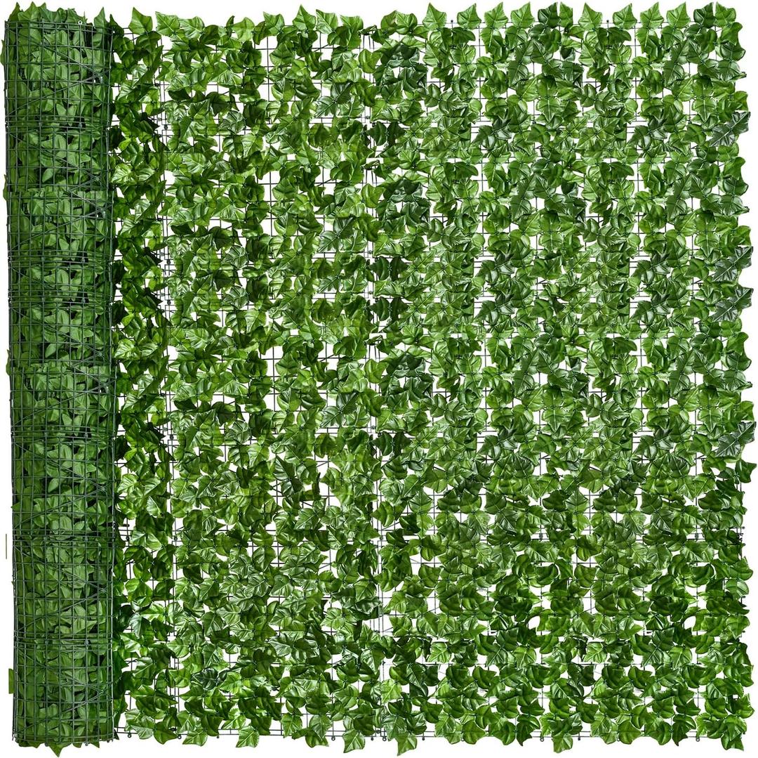 DearHouse Artificial Ivy Privacy Fence, 197x78.7inch Artificial Hedges Fence and Faux Ivy Leaf Decoration for Outdoor Decor, Home, Garden Decor