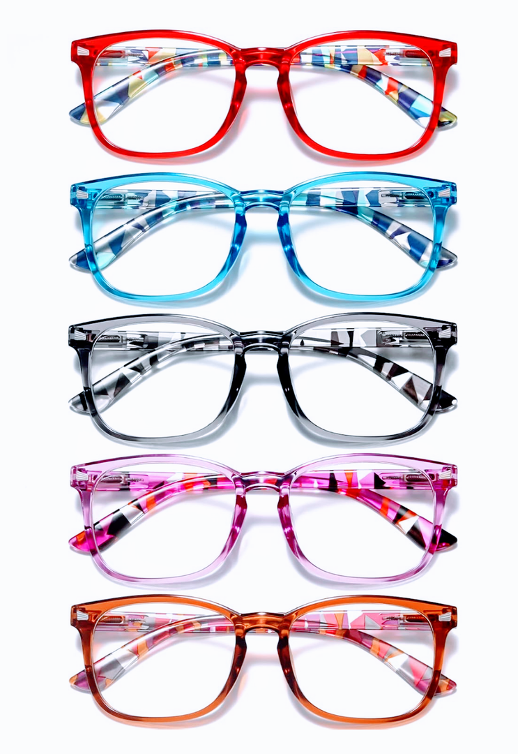 CCVOO Reading Glasses for Women/Men, Eyeglasses, Blue Light Readers for Women/Men, Computer Eye Glasses, Cheaters, Color: B2 Mix, +1.25