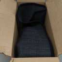 Anti-Slip Corner Kitchen Rug, 1 Piece L-Shaped Floor Mats,Super Absorption Linen Angle Corner Mat for Home,Kitchen (Black Right-L, 39''X47''X18'')