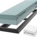 Sharp Pebble Premium Whetstone Knife Sharpening Stone 2 Side Grit 400/1000 Wetstone Kit -Wetstone Kitchen Knife Sharpener with Flattening Stone & NonSlip Rubber Base