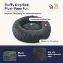 Calming Donut Dog Bed for Small Dogs, Round Dog Bed for Medium & Large Dogs