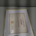 Giftgarden 12x16 Picture Frame Gold, Metal 12x16 Frames Matted to 8.5x11 Certificate Award Document for Wall Hanging, 1 Pack