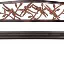 Evergreen Garden Weatherproof Dragonfly Outdoor Bench | Holds Up to 300 lbs. | Furniture for Lawn Garden Patio Porch Park Deck | Steel | Bronze