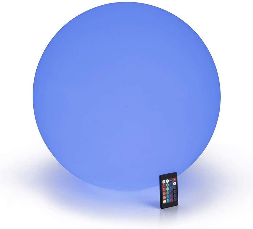 LOFTEK 20-inch LED Large Dimmable Light Ball: RGB 16 Color Changing Glow Ball with Remote Control, Waterproof Floating Pool Lights, Rechargeable for Nursery, Pool, Garden Decor