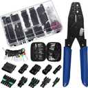 Reginary 370 Pcs 25 Kits Weather Pack Connectors Kit 1/2/3/4/6 Pin Waterproof Automotive Electrical Connectors 22-14AWG with Terminal and Removal Tool Kit Ratcheting Crimper Pliers Rubber Seal