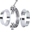 5.0 Inch Quick Release V Band Clamp Coupling with Flange Male Female Stainless Steel(1Pcs) (Quick Release 5.0 inch, 1 Pcs)