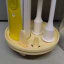 Electric Bottle Brush Cleaner, Portable Electric Baby Bottle Brush Cleaner for Travel, Rechargable Travel Bottle Cleaner Kit with Nipple & Straw Brush, Perfect Mom Essentials After Birth Gift, Yellow (Round Model for Home Use)