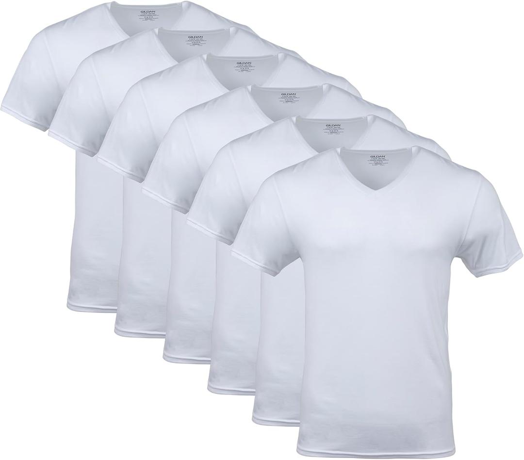 Gildan Men's V-Neck T-Shirts, Multipack, Style G1103 (X-Large)