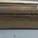 4 Inch Egg Crate Full Memory Foam Mattress Topper, Lavender Scent Gel Infused Foam Mattress Topper for Pressure Relief, CertiPUR-US Certified Full Bed Topper, Purple, 54"×75"