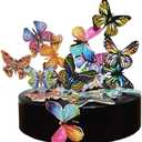 Desk Sculpture Butterflies Desktop Stress Relief Toy Fidget Toy for Anxiety Office Gift (22pcs Butterflies)