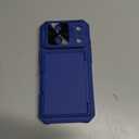 BXYJY for iPhone 17 Pro Wallet Case2 Privacy Screen Protectors, Card Holder (4-5 Cards), Slide Camera Cover, Military Grade Shockproof, Rugged Heavy Duty Men Women Phone Case for iPhone 17Pro, Blue