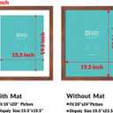LaVie Home 20 x 24 Picture Frame Brown Poster Frame,Display Pictures 16x20 with Mat or 20x24 Without Mat, Stable and Sturdy Frame and Polished Plexiglass, Suitable for wall decoration1 Pack