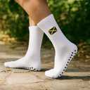 Cuffbow 6 Pairs Valentines Anti No Slip Soccer Socks Gifts Crew Pilates Athletic Souvenirs Socks for Sports Men Women