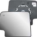 Replacement Driver Left Side Door Towing Mirror Main Big Glass Flat Heated with Back Plate for Chevrolet Silverado and GMC Sierra 1500 2500 HD 3500 HD from 2019 to 2024