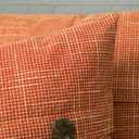 MIULEE 18x18 Inch Orange Decorative Linen Throw Pillow Covers and 18x18 Inch Pillow Inserts Bundle- Perfect Decoration for Living Room Bedroom Couch Sofa pack of 2