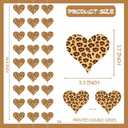 Leopard Print Heart Garlands Cheetah Theme Party Decorations 6Pcs Animal Print Heart Hanging Paper Garland Banners Wild Party Decor for Girls Women Birthday Bachelorette Bridal Shower Supplies