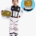 Spooktacular Creations Astronaut Costume with Helmet, Space Suit for Toddler, Kids Astronaut Halloween Costume for Cosplay S