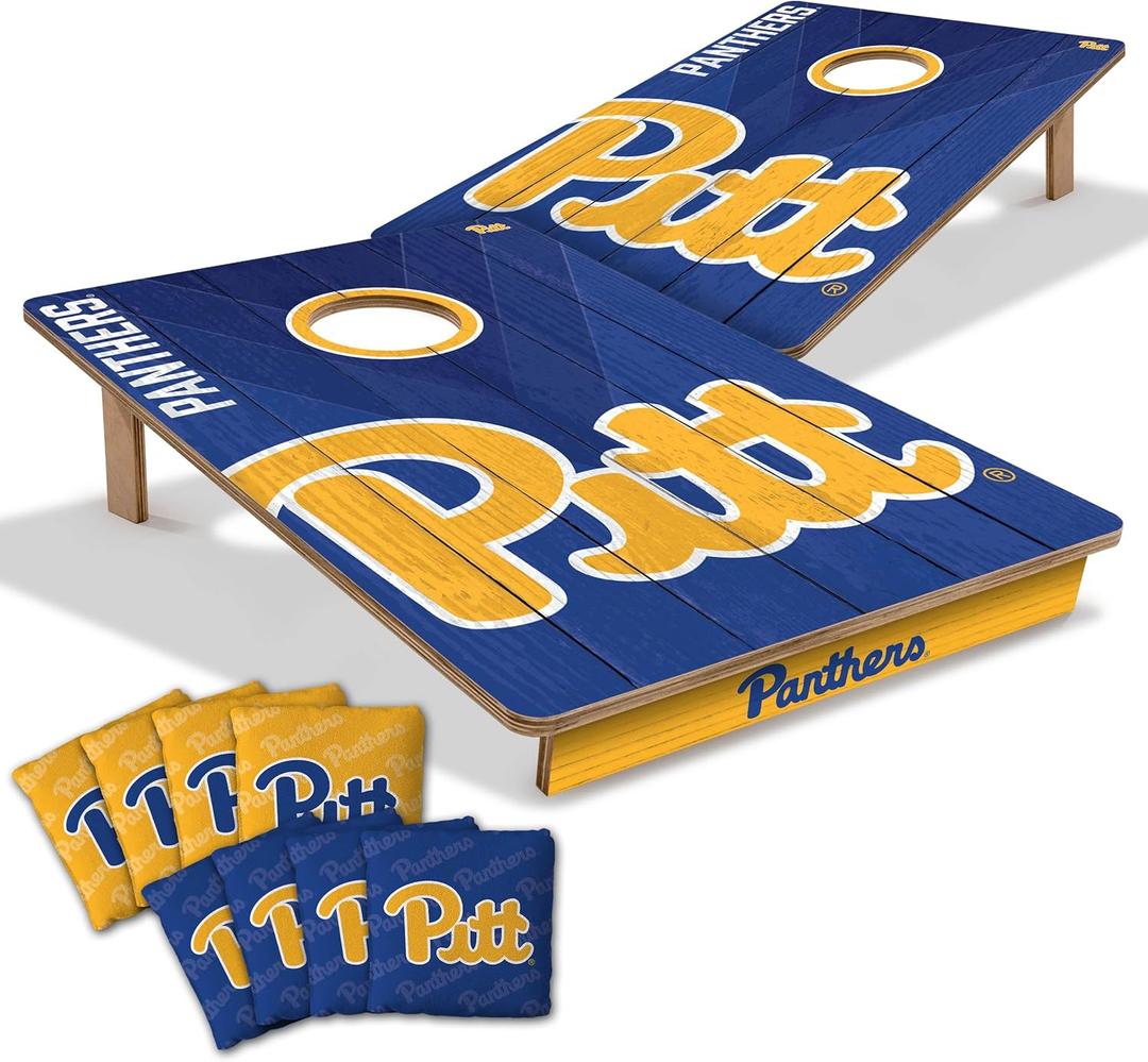 YouTheFan NCAA 2 x 3 Wood Cornhole Game with Logo Bags (Pittsburgh Panthers)