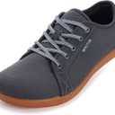 WHITIN Men's Wide Minimalist Barefoot Sneakers | Zero Drop Sole | Optimal Relaxation (Grey Gum)