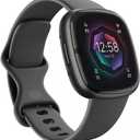 Fitbit Sense 2 Advanced Health and Fitness Smart Watch (Grey/Graphite) with Manage Stress, ECG, SpO2, GPS, 2 Sizes Bands, Bundle with Charger Dock, Wall Adapter, 2 Screen Protectors & PremGear Cloth