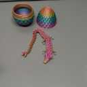 3D Printed Dragon Egg with Articulated Crystal Dragon Inside -Surprise Dinosaur Egg Fidget Toys for Kids 8-12 5-7 4-6, Unique Prefilled Easter Basket Stuffers for Kids Teens(Candy Color)
