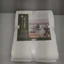 NEXHOME PRO Cotton Duvet Cover Queen Size White, Organic Natural Linen Feel 100% Washed Cotton 3 Pieces Bedding Set with Zipper Closure & Corner Ties, Breathable(No Comforter) (Queen (90"x90"))