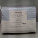 Cozy Line Home Fashions Tranquil Blue Gray Striped Boy 100% Cotton Reversible Quilt Bedding Set, All-Season Coverlet Bedspread (Rendon, Twin - 2 Piece)