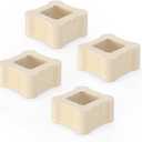 Nuanchu 4 Pack Kiln Post High Alumina Kiln Posts Square Ceramic Shelf Supports for High Temperature Kilns Sturdy Firing Posts (0.5 x 1 Inch)