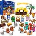 Advent Calendar 2025 Kids, Nativity Building Blocks Toy for 6 7 8-12 Year Old Boys, Girls, Nativity Advent Calendar, Christmas Stocking Stuffers STEM Toy Building Bricks Party Favors Gifts