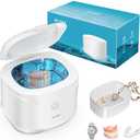 BCOM Retainer Cleaner Machine, 46kHz Professional Portable Ultrasonic Retainer Jewelry Cleaner for Dental Retainer, Mouth Guard, Watch, Ring, Jewelry Cleaners Machine - Household Use, White