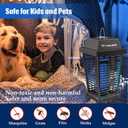 PALONE Solar Bug Zapper 4500V Electric Mosquito Zapper Outdoor Updated Fly Zapper Indoor Rechargeable Mosquito Killer with Solar Panel & Type-C Cable Fly Trap with UV Light for Flies Gnats Moths