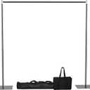 Pipe and Drape Backdrop Stand Kit 8x10 ft Adjustable Photo Background Backdrop Stand Heavy Duty with Metal Base for Party Wedding Video Studio Birthday Background Banquet Decorations