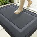 OLANLY Front Door Mat Outside 35x23, All-Season Heavy-Duty Rubber Doormat