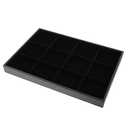 Xiaojikuaipao Velvet Jewelry Tray Display Organizer | Stackable Storage Case Box for Necklace Bracelet Earrings | for Home & Retail Use | & Space-Saving Design - 12 Grids