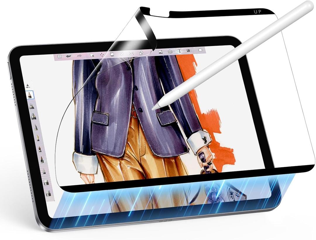 ESR Paper-Feel Magnetic Screen Protector for iPad Air 11 Inch M4/M3/M2 (2026/2025/2024, 8th/7th/6th Gen), Write and Draw Like on Paper, Detachable, Compatible with Tempered Film, Matte, Anti-Glare