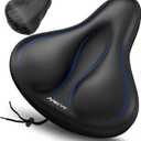 Bike Seat Cushion Gel Padded Saddle Cover for Men Women - Extra Padding Soft Comfort Bicycle Seat Cushion for Peloton, Stationary, Spin, Mountain, Road, Ebike (Large)