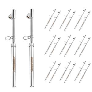 GODESON Dual Head Tire Pressure Gauge,Heavy Duty Pen Tire Gauge Range 10-150PSI; 1-10kg/cm2,Dual Head Truck Air Pressure Gauge (Pack of 20)