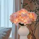 HOMESEASONS Artificial Hydrangea Bouquet Lamp Faux Hydrangea Flowers with LED Lights, Faux Flowers Night Light for Home Office Party Holiday Wedding Decor Gift of Anniversary Birthday (Pink)