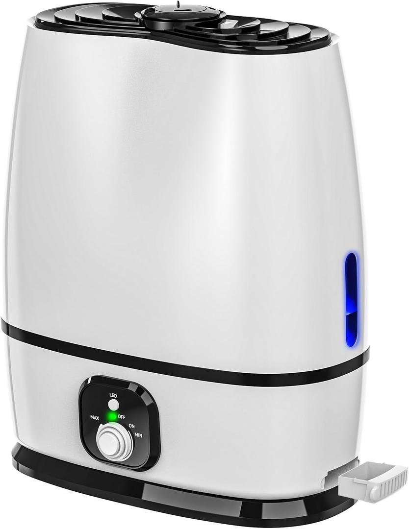 Everlasting Comfort 6L Humidifiers for Bedroom, Quiet 50HR Runtime No-Filter Supersized Cool Mist Humidifier Large Room for Whole House, Plants, Baby Nursery, Allergies, Dry Skin, Congestion, Indoor (White)