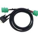 DB15 to Green Type 2 J1939 Male and Female Splitter Y Cable for Truck ELD Device