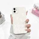 3 x NITITOP Compatible with iPhone 11 Case Cute Flowers Floral Plant Pattern for Women Girls Trendy Slim Fit TPU Bumper Silicone Shockproof Full Camera Protection Cover - White