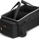 Car Seat Organizer - Backseat Car Organizer with Cup Holders, Car Storage Organization for Front Back Passenger Seat, Road Trip Essentials Kids for Travel Car Accessories, Black