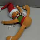 Gingerbread Man Christmas Tree Topper Decorations, Unique Funny Gingerbread Tree Topper Xmas Santa Hat Gingerbread Plush for Christmas Tree Bottle Curtain Ornaments, Christmas Holiday Home Decor