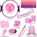 Pilates Kit for Home Workouts Pilates Equipment Set with Ring, Ball, Resistance Bands, Pilates Accessories, Pilates Essentials Kit for Women, Pilates Sets for Home Exercise