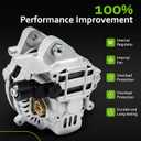 11176N New Alternator Compatible with 2006-2011 Honda Civic 1.8L L4, 80A 12V, 7-Groove Pulley, Replace# 11176, 31100RNAA01, 31100RNAA01RM, 31100RNAA012M2, AHGA67, A002TC1391, SB347