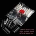 FITDON 550pcs C Curve Long French False Nail Tips, Clear Half Cover Acrylic Fake Nails for Nail Salons and DIY Nail Art