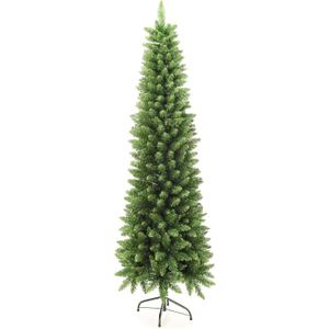 658 Tips Artificial Pencil Christmas Tree, 6ft Pure Xmas Pine Trees with Metal Stand Perfect for Christmas/Parties/Holiday Indoor Outdoor Decoration