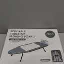 ZOES HOMEWARE Metal Mesh Panel Tabletop Ironing Board | Foldable Iron Board | Heavy Duty Small Iron Board with Heat Resistant Cover and 100% Cotton 8mm Thicken Pad | 31.5"x11.8"x6.2"