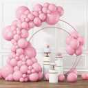 RUBFAC Pastel Pink Balloons Different Sizes 105pcs 5/10/12/18 Inch for Garland Arch, Pink Latex Balloon for Birthday, Wedding, Baby Shower, Gender Reveal, Anniversary Decorations